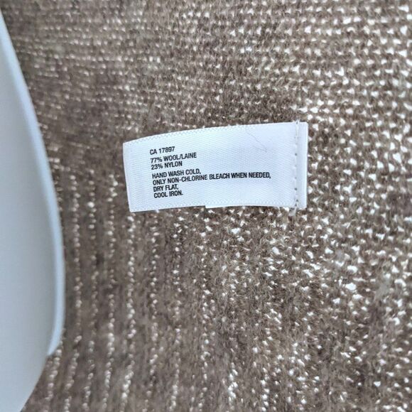 Gap wool blend cascade knit open front lagenlook vest neutral tone Small C1 - Picture 7 of 9